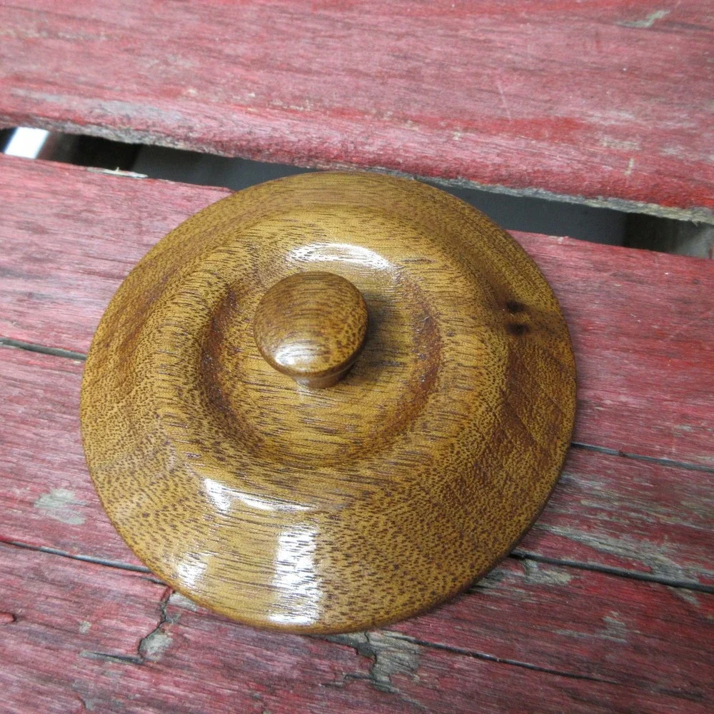 Vintage Handcrafted Wood Trinket Box Lidded Mark J Ostrom Lindstrom MN Vanity